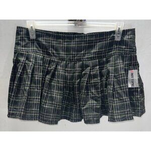 Royal Bones By Tripp Daang Goodman Hot Topic Green Plaid Skirt Punk Grunge